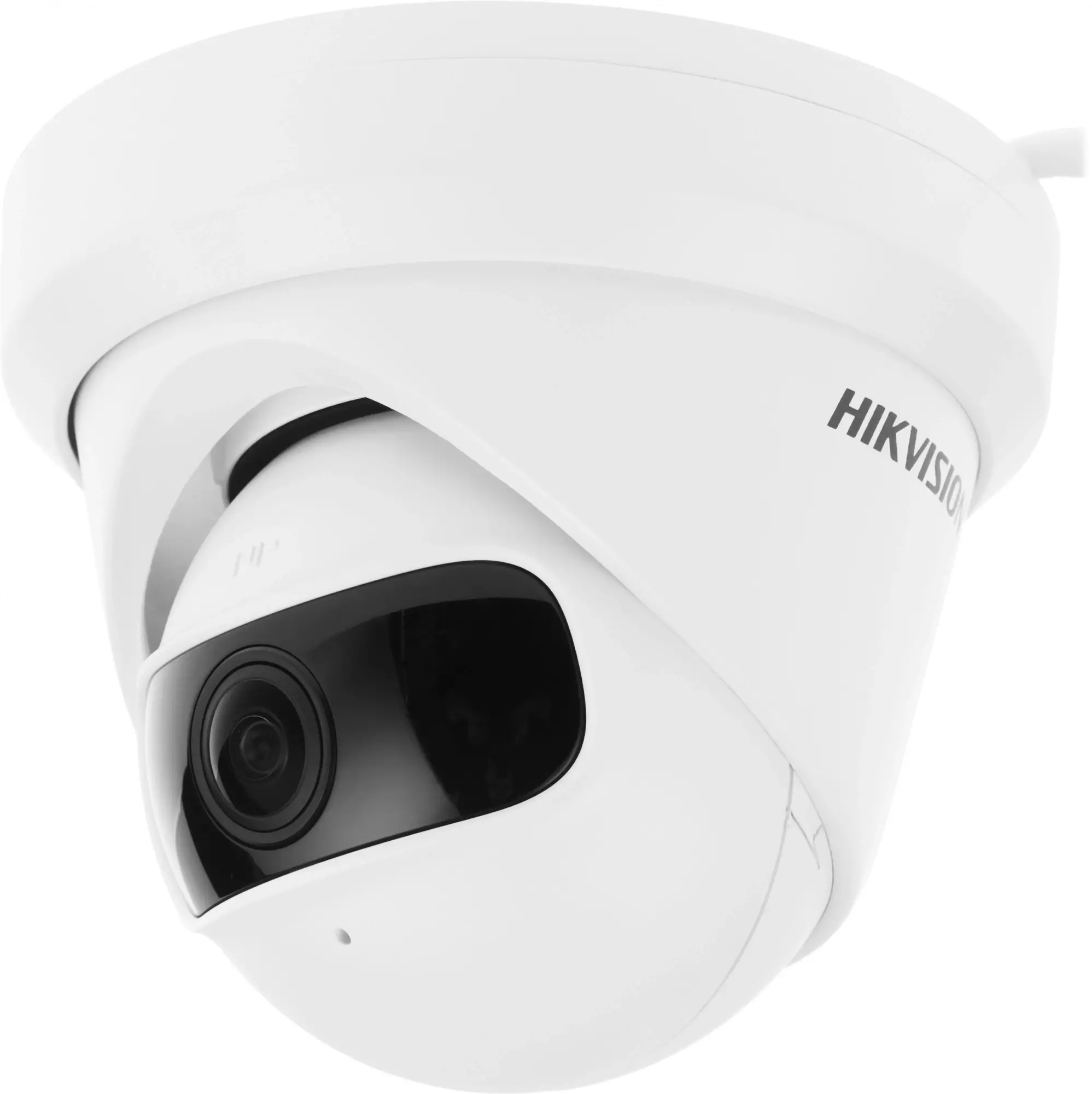 Обзор камеры видеонаблюдения Hikvision DS-2CD2345G0P-I: фиксированный объектив 1.68мм для превосходной обзорности и безопасности, белый корпус.