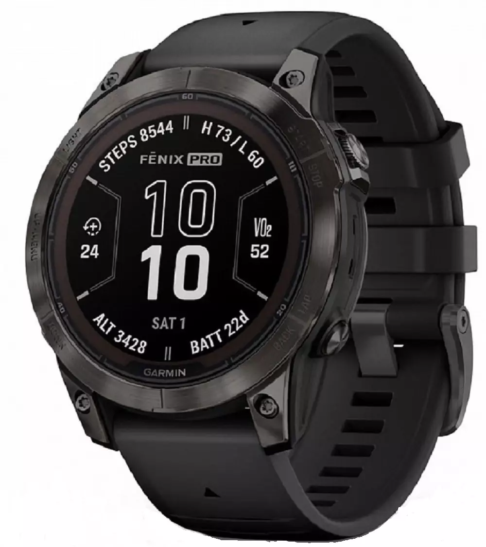 Обзор смарт-часов GARMIN Fenix 7 Pro: надежный спутник для спорта и активной жизни в стильном сером корпусе.