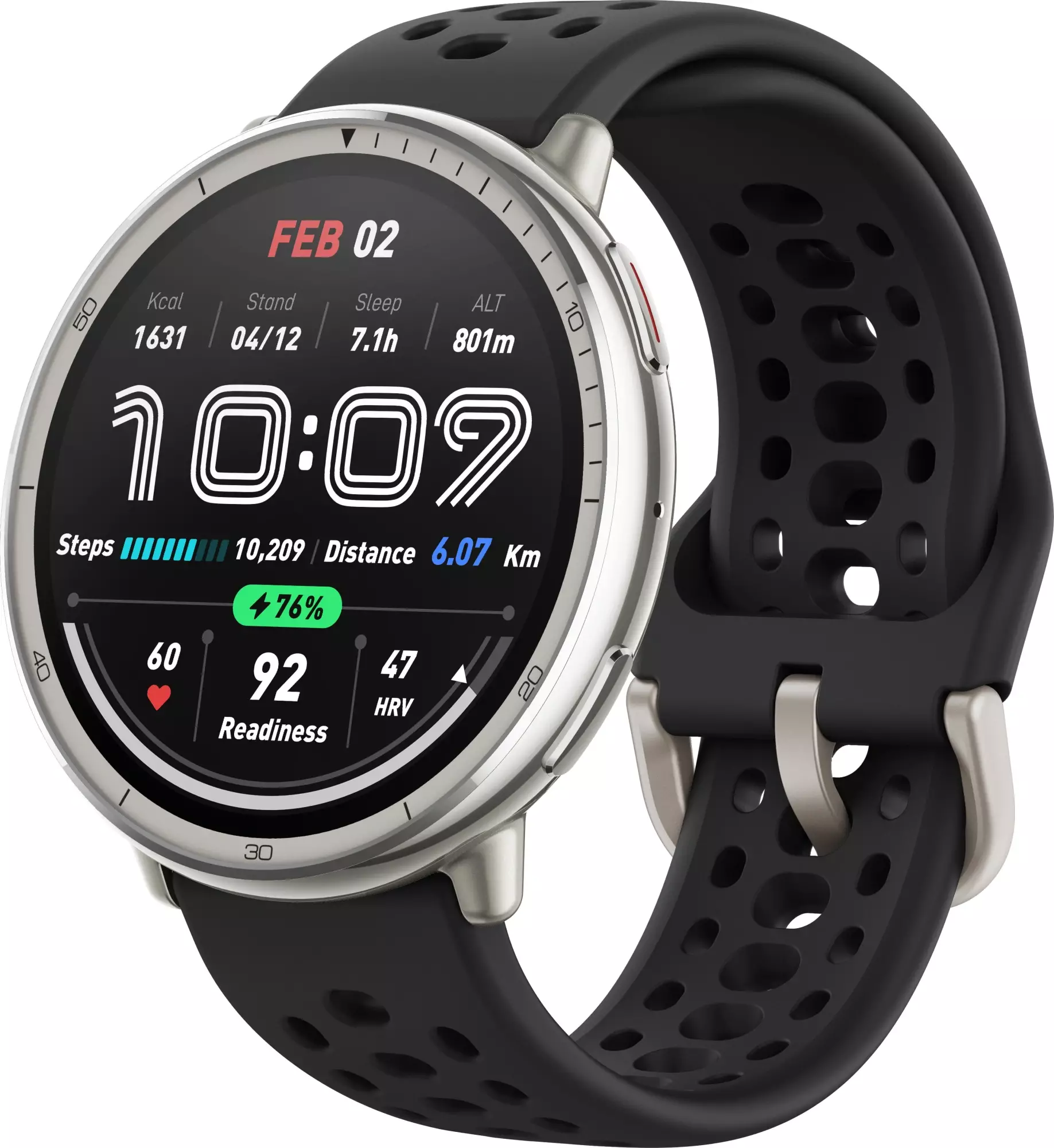 Обзор смарт-часов AMAZFIT Active 2R A2437: стильный дизайн, расширенные функции и отличная производительность в серебристом исполнении.