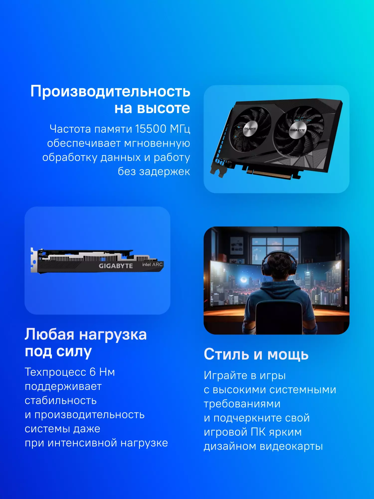 Обзор видеокарты Gigabyte GV-IA310WF2-4GD: идеальное решение для игр и работы с графикой, 4096 МБ памяти.