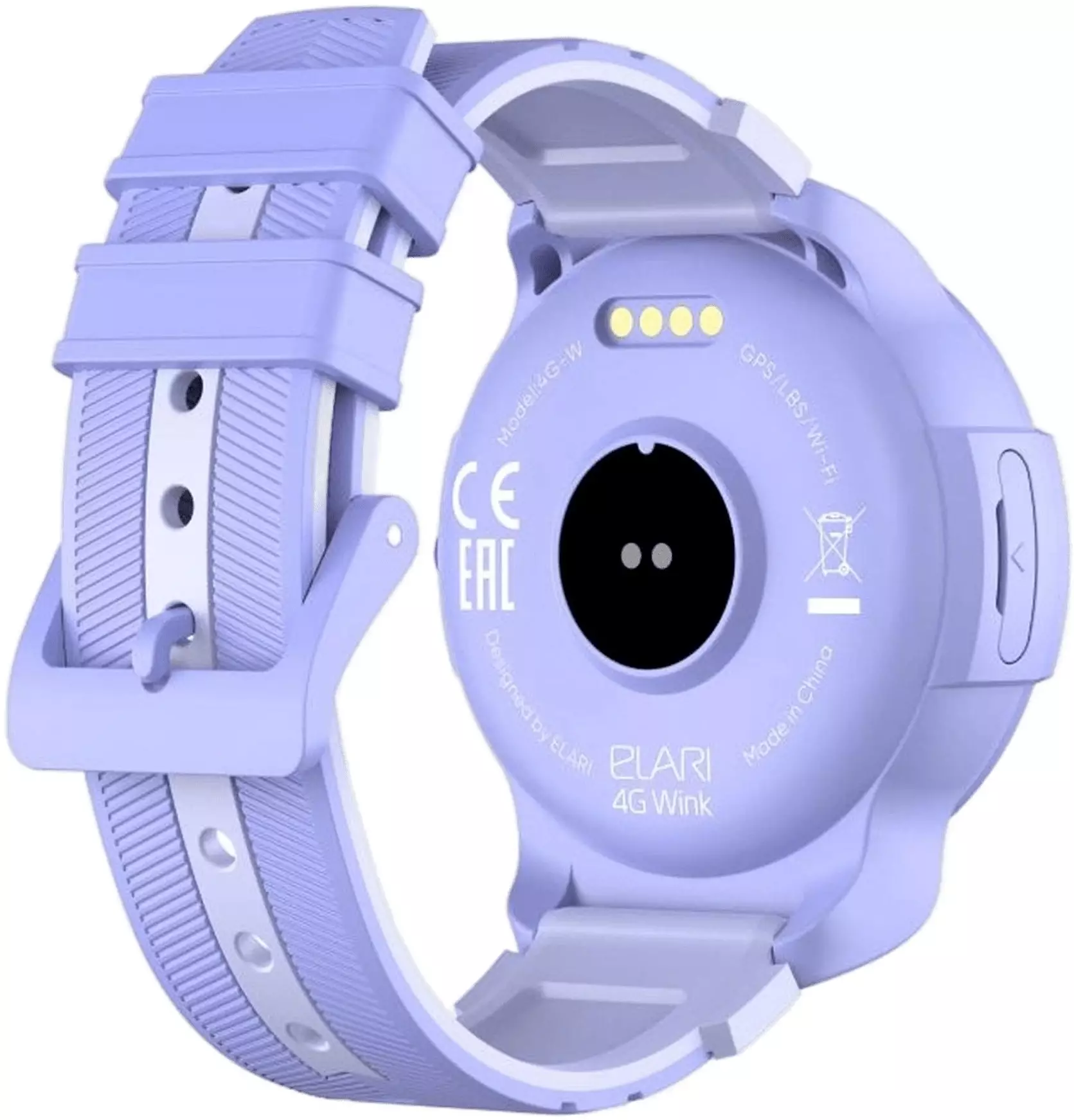Обзор детских смарт-часов ELARI KidPhone 4G Wink: стильный дизайн, безопасность и связь для вашего ребенка в лиловом цвете.