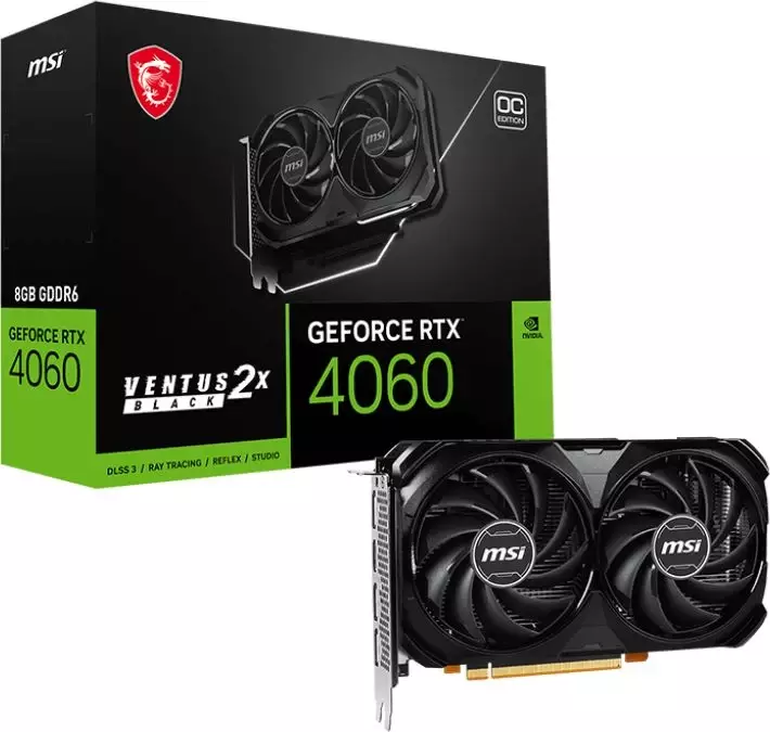 Обзор MSI RTX 4060 VENTUS 2X BLACK 8G OC: Компактная и мощная видеокарта для игр и работы с графикой.