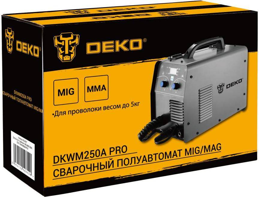Обзор сварочного полуавтомата Deko DKWM250A: надежный инструмент для профессиональной и бытовой сварки, характеристики и преимущества.