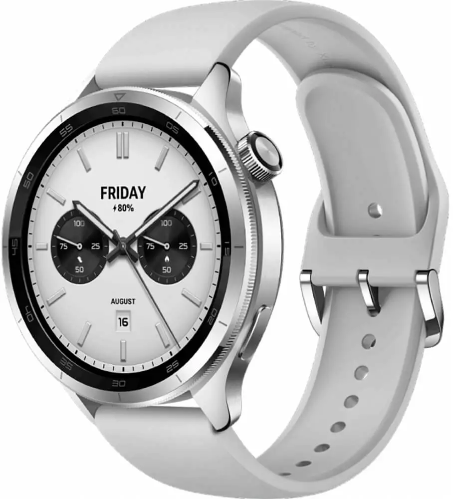 Обзор смарт-часов Xiaomi Watch S4: стильный дизайн, расширенные функции и отличная производительность в серебристом исполнении.