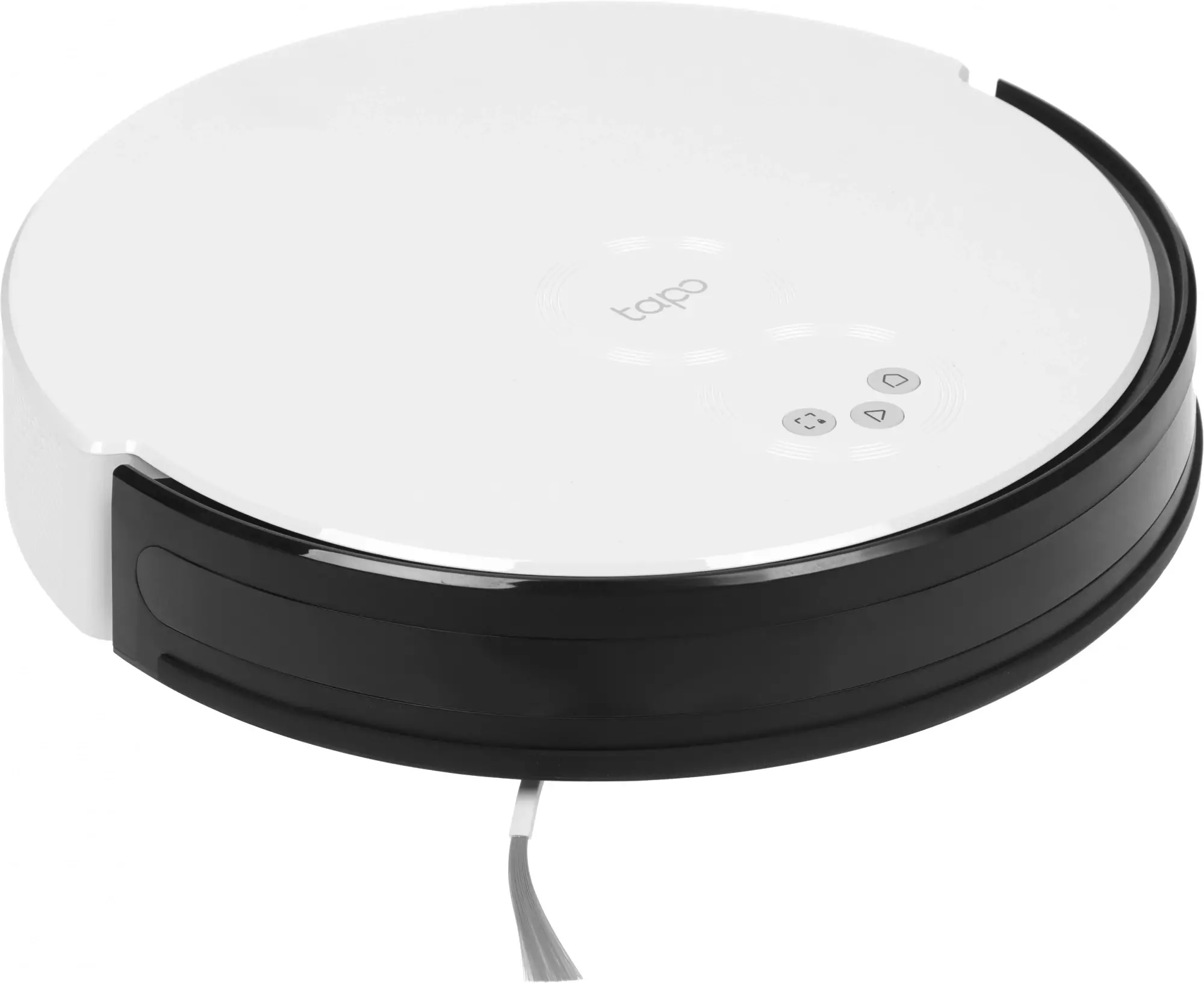 Обзор робота-пылесоса TP-Link Tapo RV10 Plus: идеальный помощник для поддержания чистоты вашего дома в белом и черном цвете.