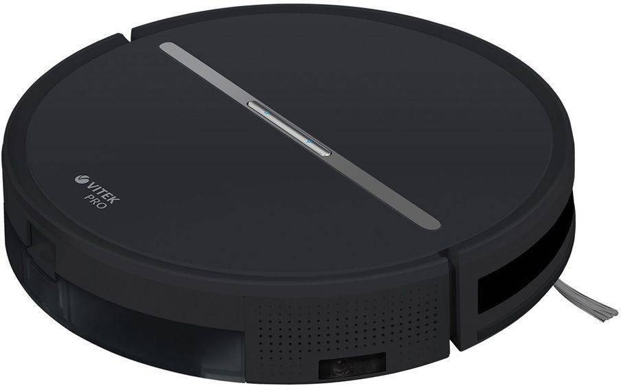 Обзор робота-пылесоса Vitek VT-1806: стильный и эффективный помощник для поддержания чистоты вашего дома в черном цвете.