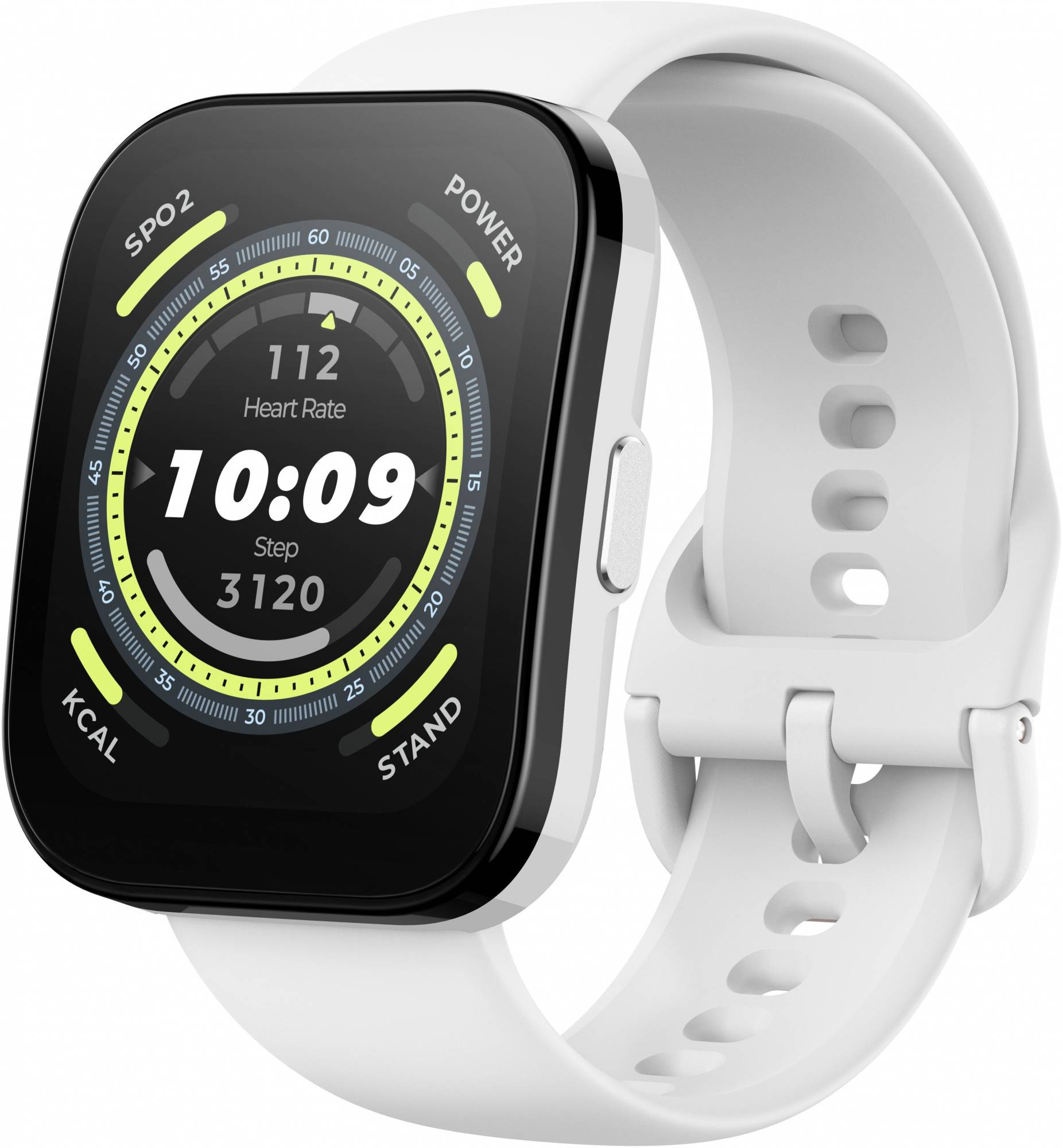 Обзор смарт-часов Amazfit Bip 5: стильный дизайн, расширенные функции для здоровья и фитнеса в белом исполнении.