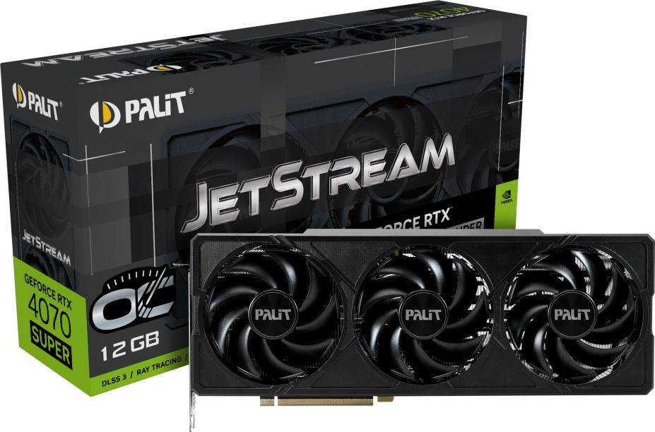 Обзор видеокарты Palit RTX 4070 SUPER JETSTREAM OC: мощь и тишина в современном гейминге, 12 ГБ видеопамяти.