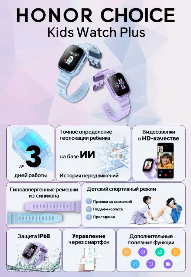 Обзор детских смарт-часов HONOR Kids Watch Plus 4G: безопасность, связь и развлечения для вашего ребенка в одном устройстве.
