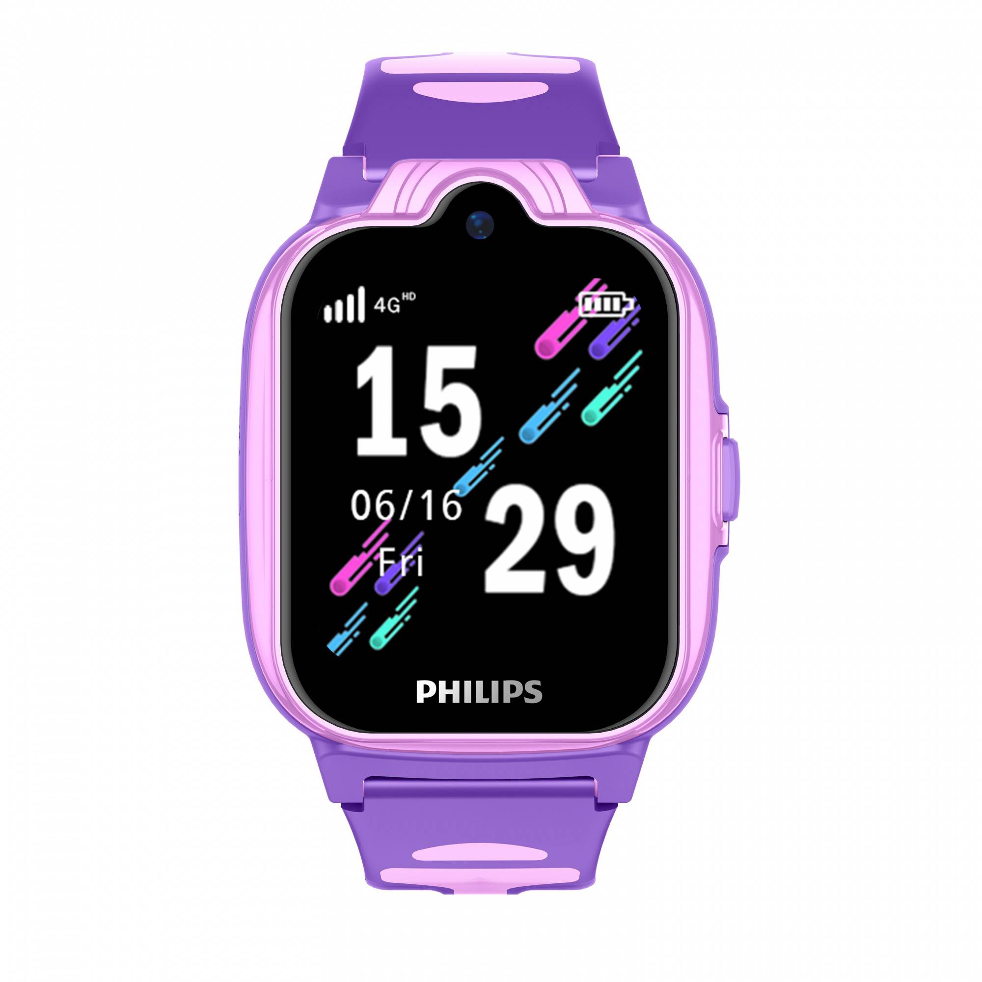 Обзор детских смарт-часов PHILIPS Kids W6610: безопасность, связь и развлечения для вашего ребенка в стильном розовом корпусе.