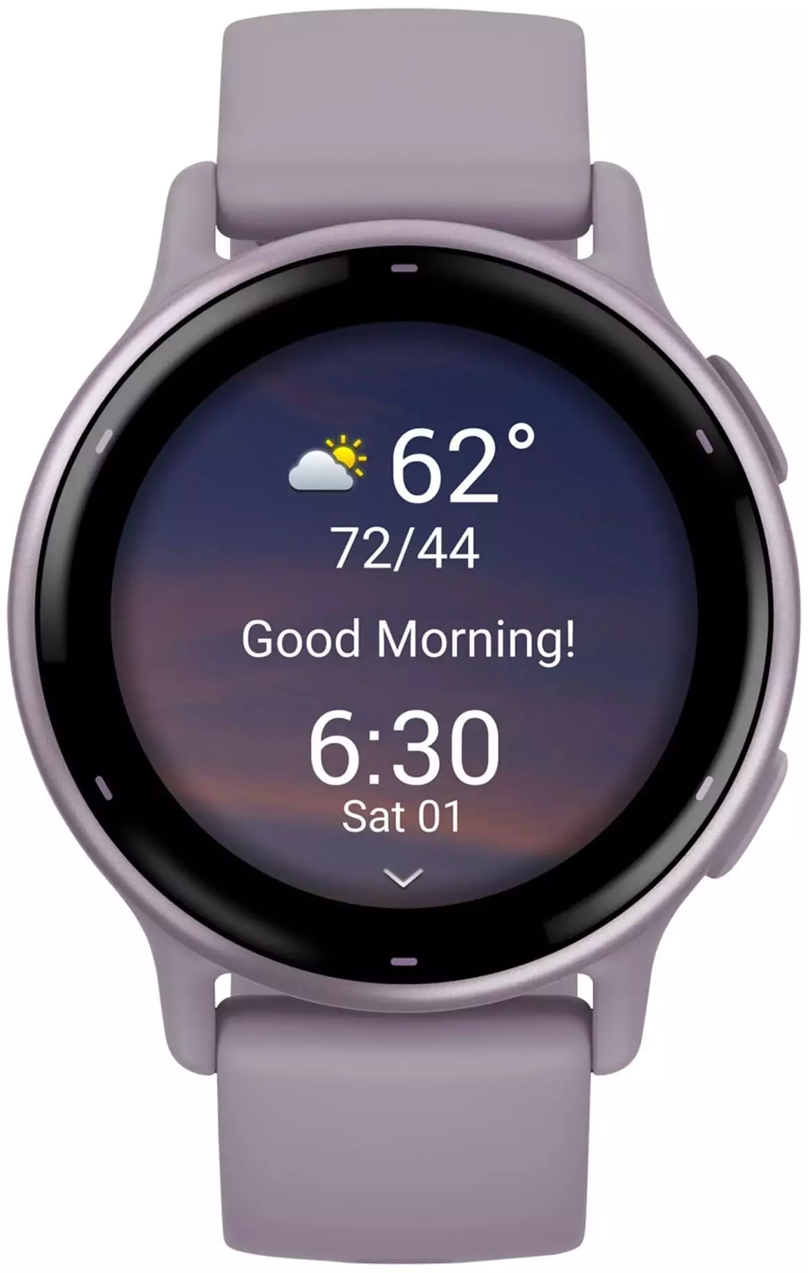 Обзор смарт-часов GARMIN Vivoactive 5: стильный дизайн, расширенные функции для фитнеса и здоровья в сиреневом исполнении.