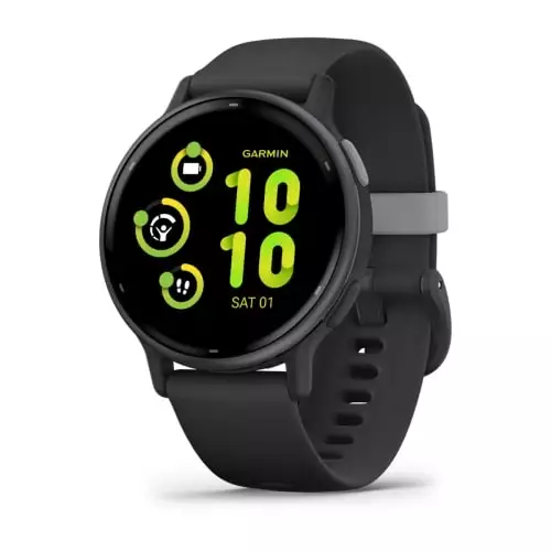 Обзор смарт-часов GARMIN Vivoactive 5: идеальный выбор для активного образа жизни и отслеживания здоровья в стильном черном корпусе.