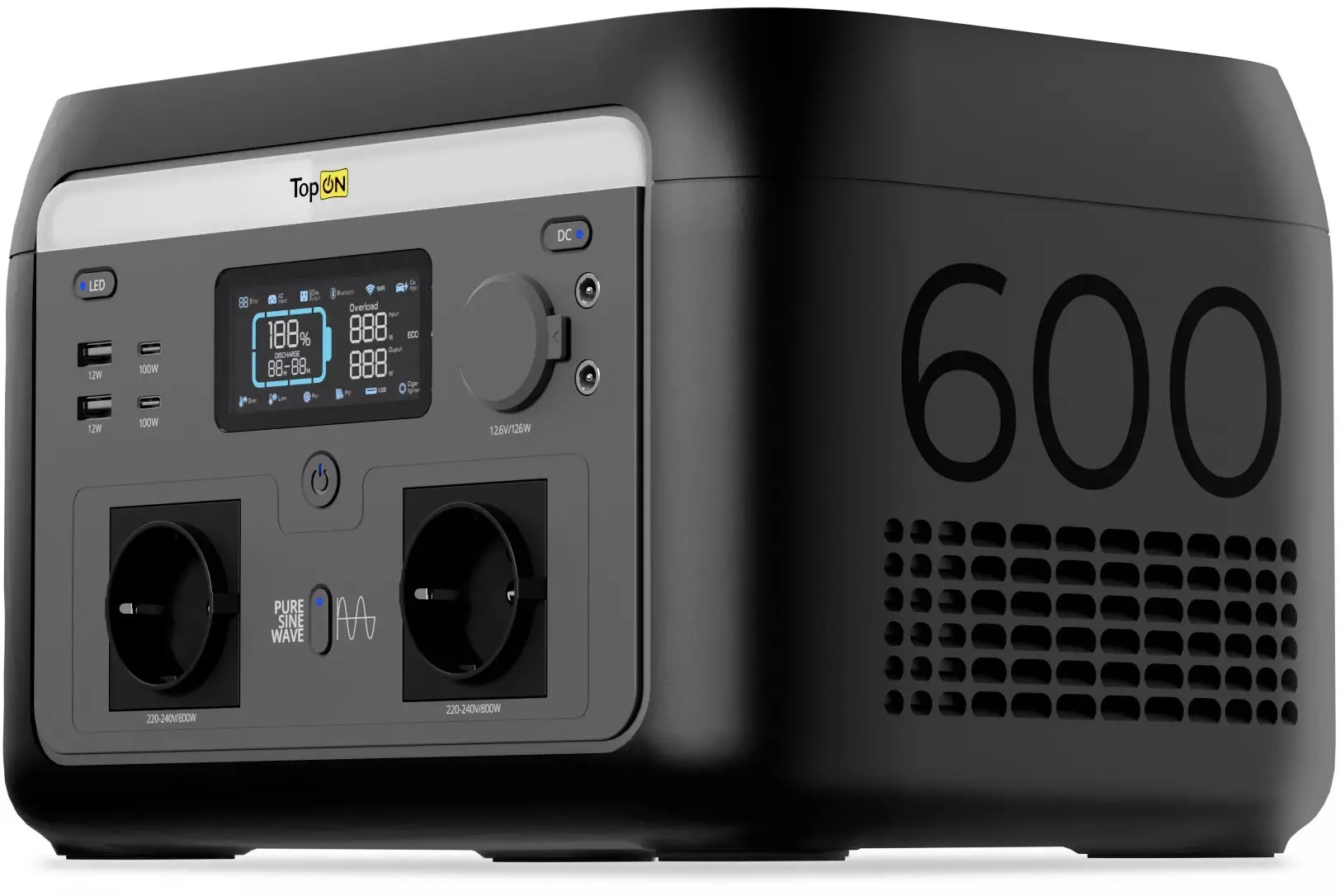 Обзор портативной электростанции TopON Home TOP-H600: надежный источник энергии для дома и путешествий – мощность, функциональность и удобство в одном устройстве.