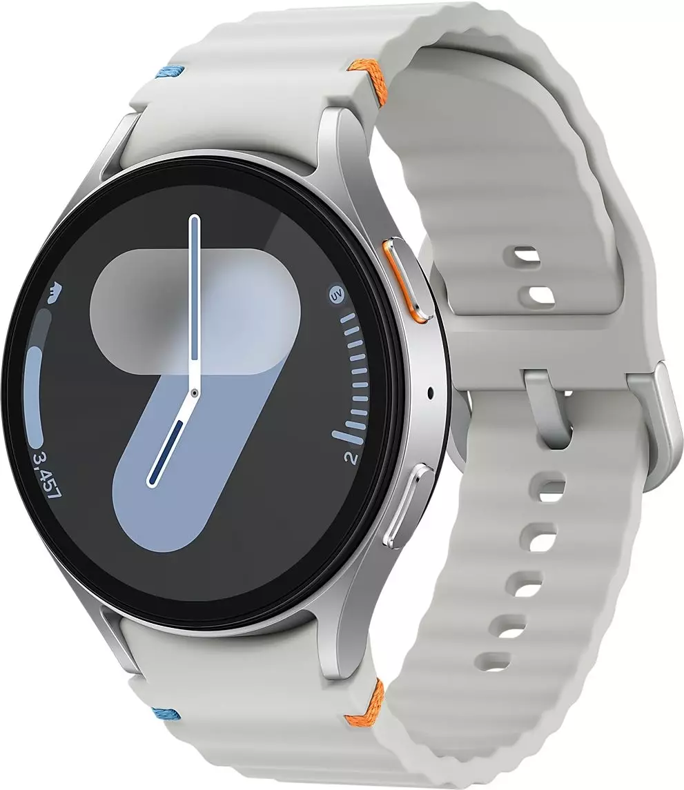 Обзор смарт-часов SAMSUNG Galaxy Watch 7 LTE: стильный дизайн, передовые функции и безупречная связь в серебристом исполнении.