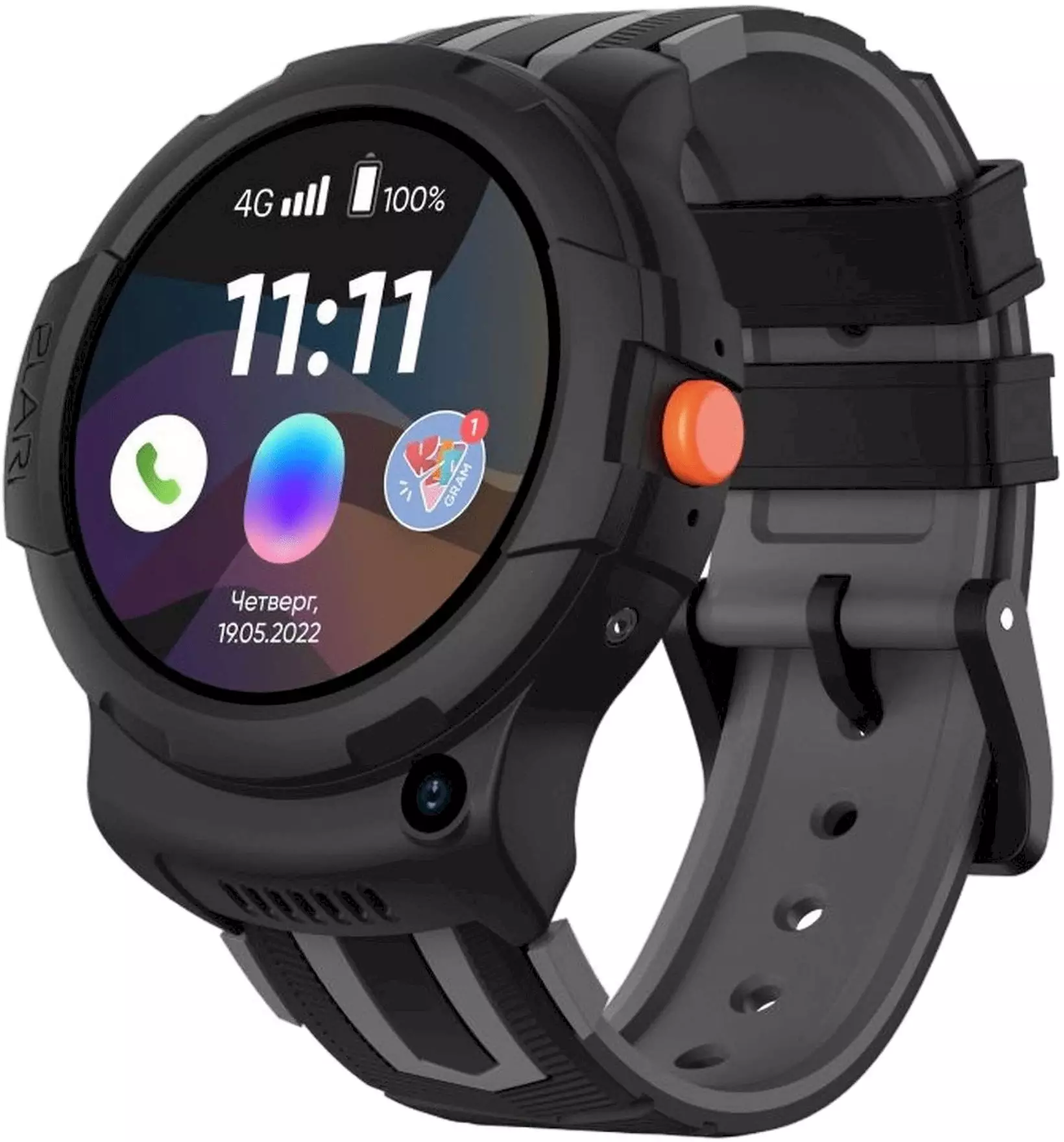 Смарт-часы ELARI KidPhone 4G Wink черный (kidphone 4g wink black)