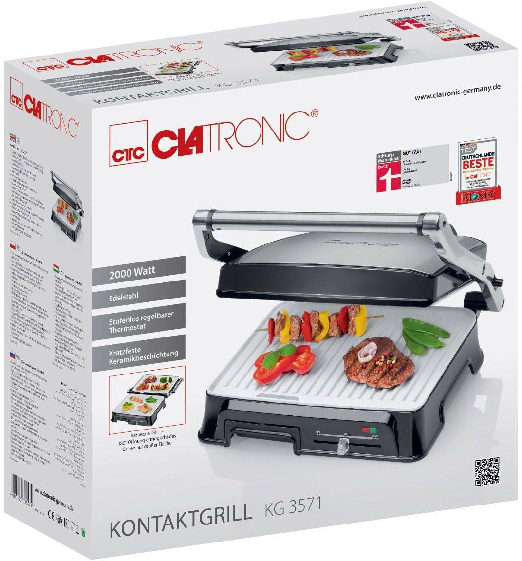 Обзор электрогриля Clatronic KG 3571: стильный и функциональный гриль для приготовления вкусных блюд дома.