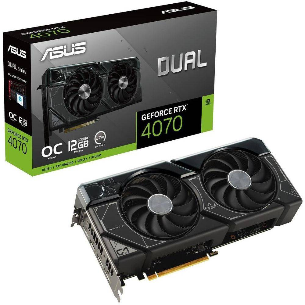 Обзор видеокарты Asus DUAL-RTX4070-O12G: мощь и эффективность для геймеров и создателей контента в компактном исполнении.