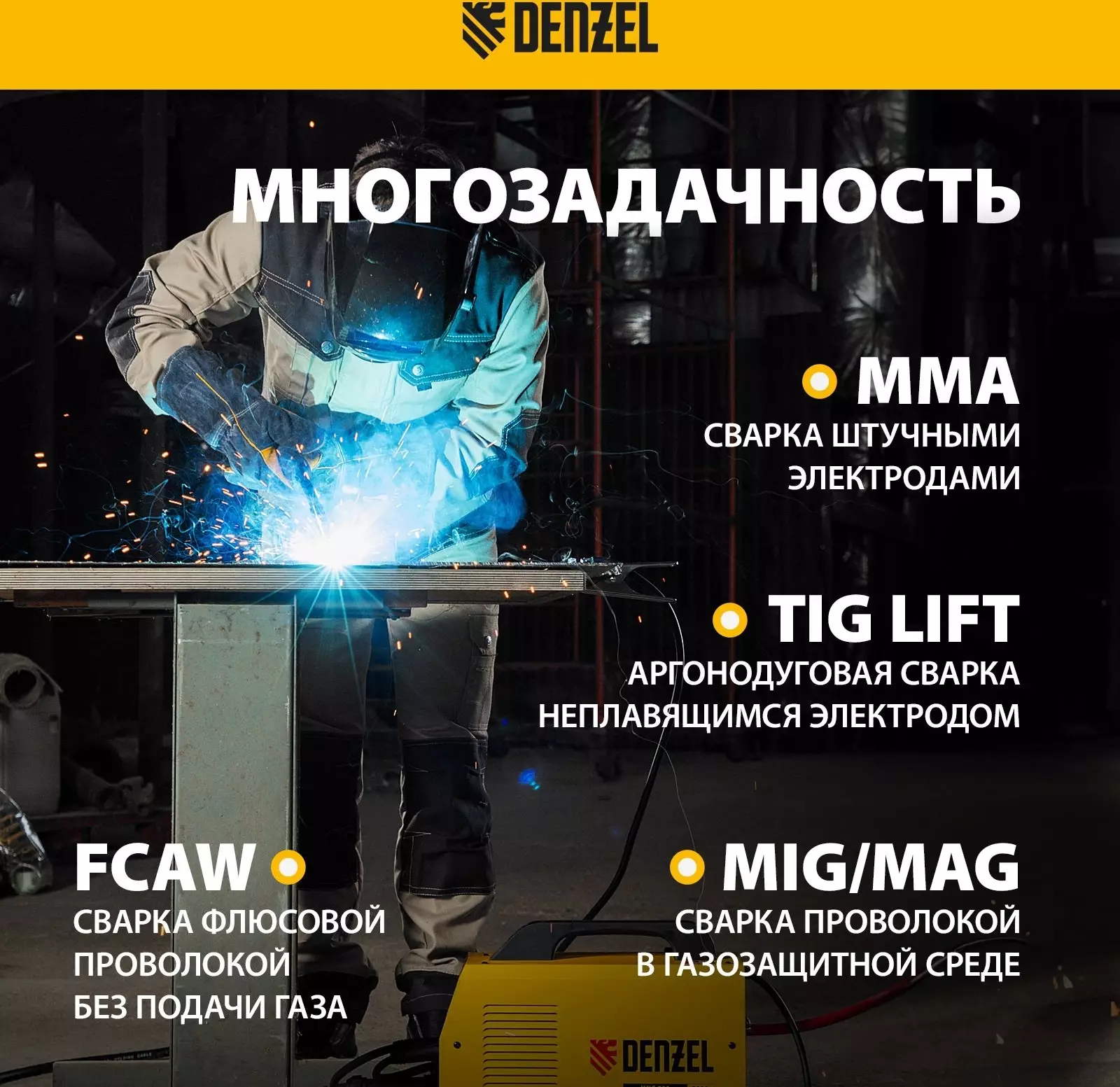 Обзор сварочного полуавтомата Denzel IMIG-200: надежный помощник для профессиональной и бытовой сварки, особенности и преимущества модели.